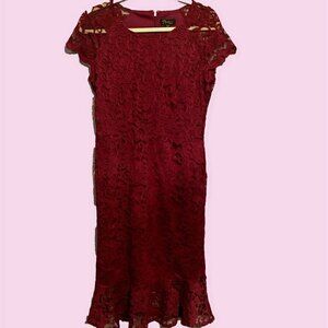 Thalia Sodi Formal Burgundy/Red Sparkle Dress